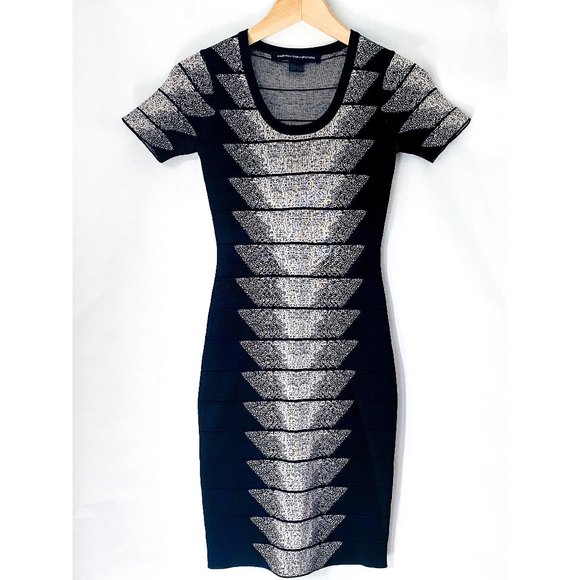 FRENCH CONNECTION SPOTLIGHT FLECK JACQUARD BODYCON - Picture 1 of 9